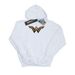 DC Comics Mens Justice League Movie Wonder Woman Emblem Hoodie / White